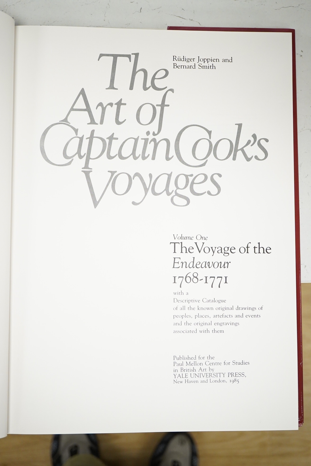 Joppien, Rudiger & Smith, Bernard - The Art of Captain Cook's Voyages ... 3 vols (in 4). illus. throughout (some full-page and coloured); publisher's cloth and d/wrappers, tall 4to. Yale University Press, 1985-88.
